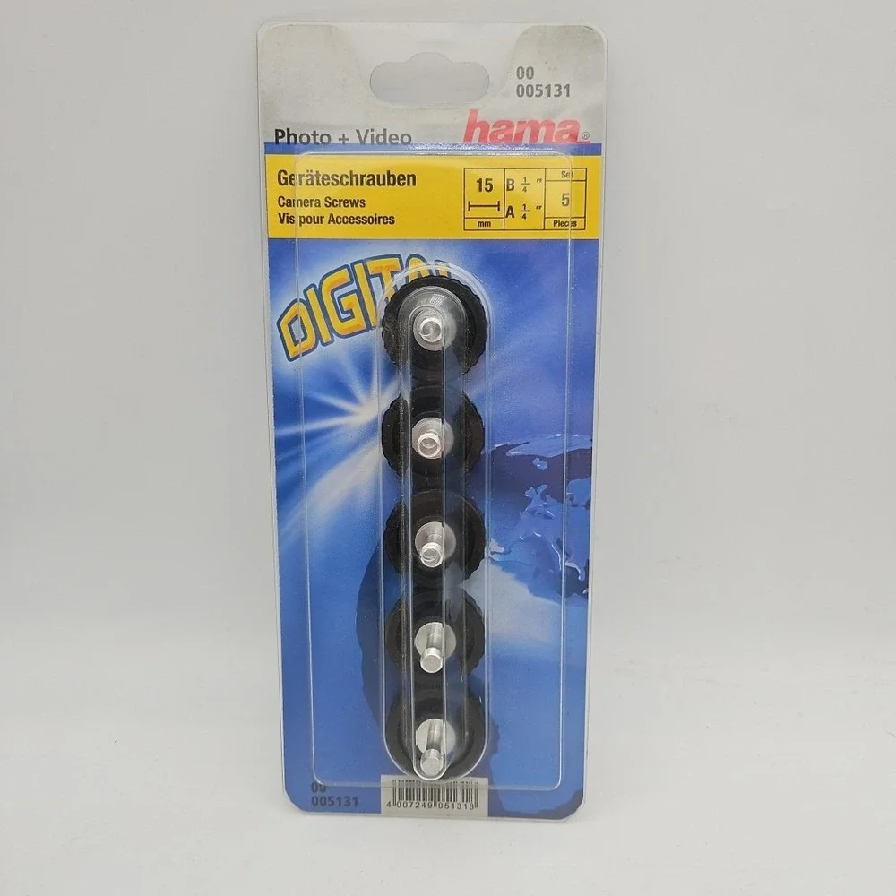Hama Camera Screws 15mm 5 Pieces Brand New Made In Germany